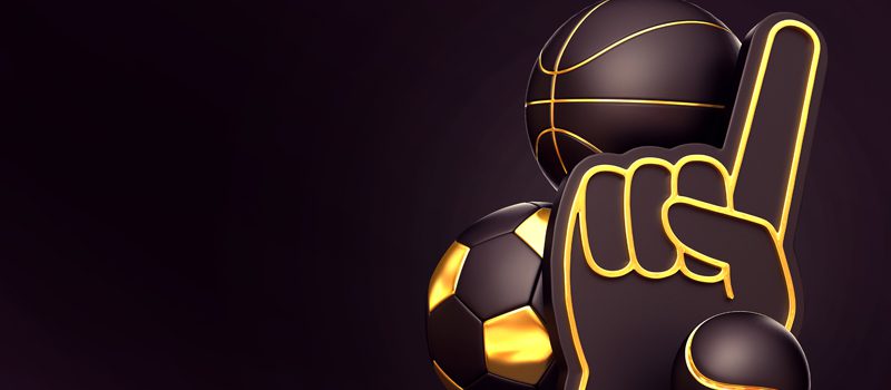 Bola de futebol, basquete e luva de torcida Bola de futebol, basquete e luva de torcida