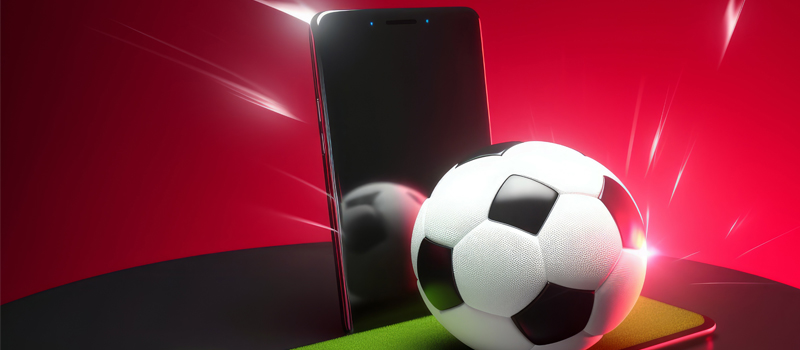 Celular e bola de futebol