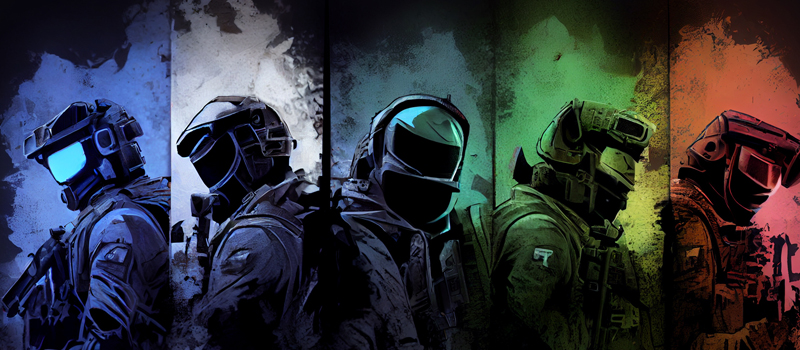 Ilustração com personagens de CS GO