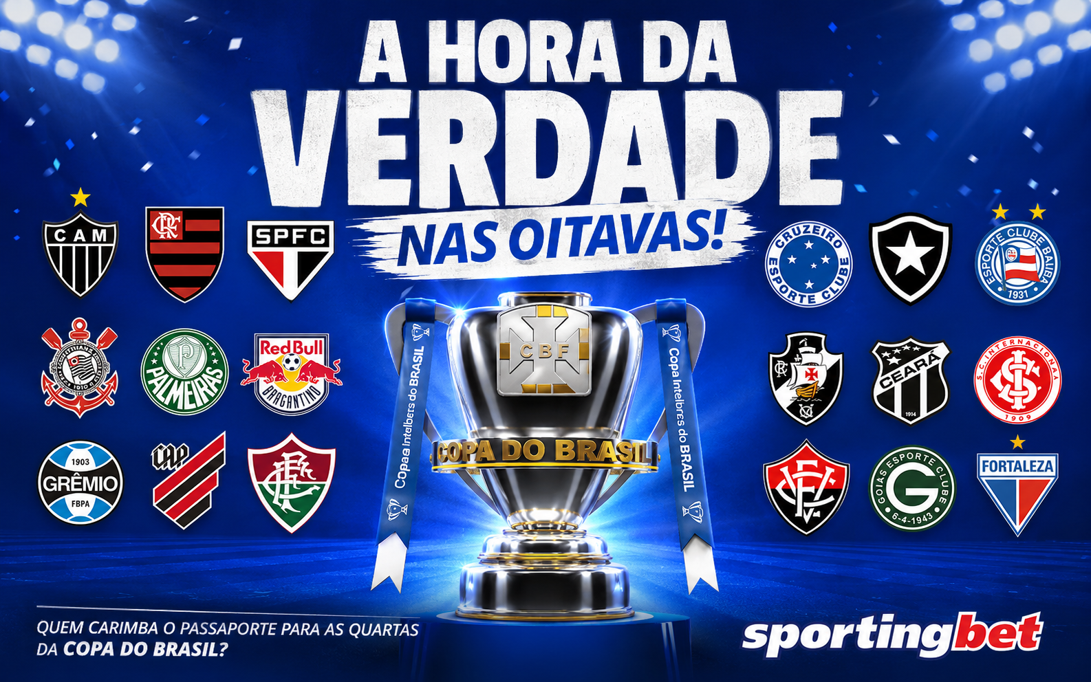 A vaga nas quartas em jogo: guia de palpites da Copa do Brasil na Sportingbet